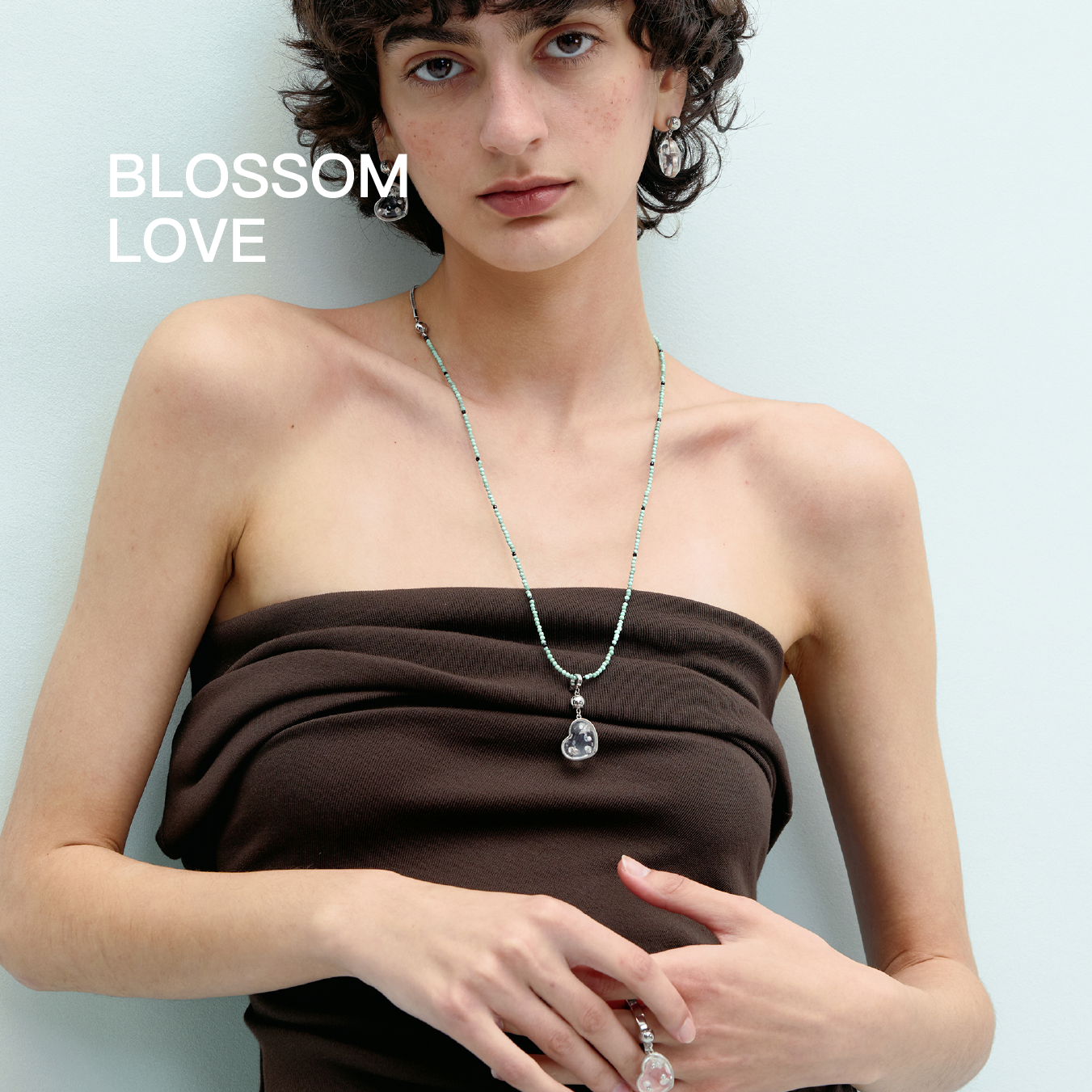 Passionate Love Sky Blue Turquoise Thin Chain