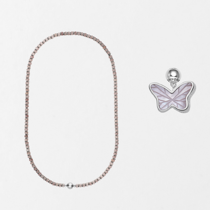 Pink Butterfly Single-Sided Necklace