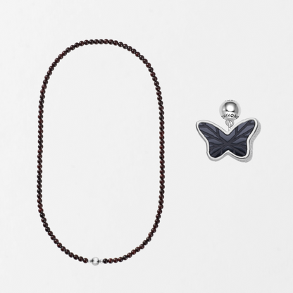 Black Butterfly Single-Sided Necklace