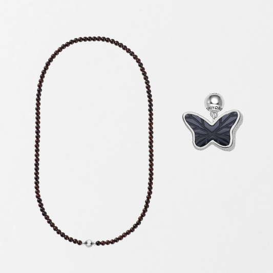 Black Butterfly Single-Sided Necklace