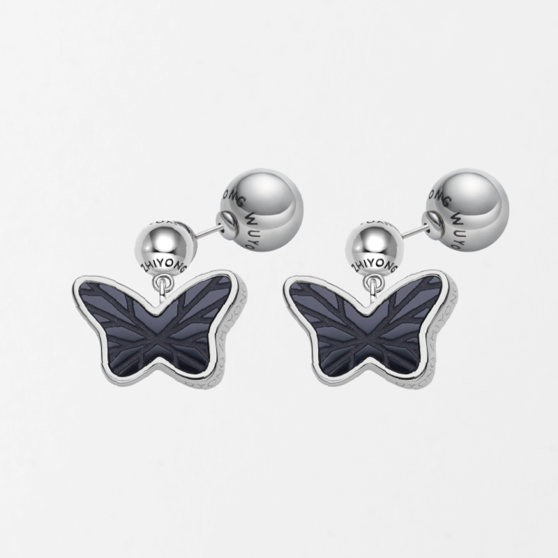 Black Butterfly Earrings