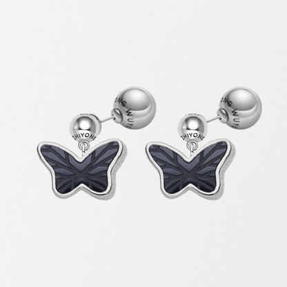Black Butterfly Earrings