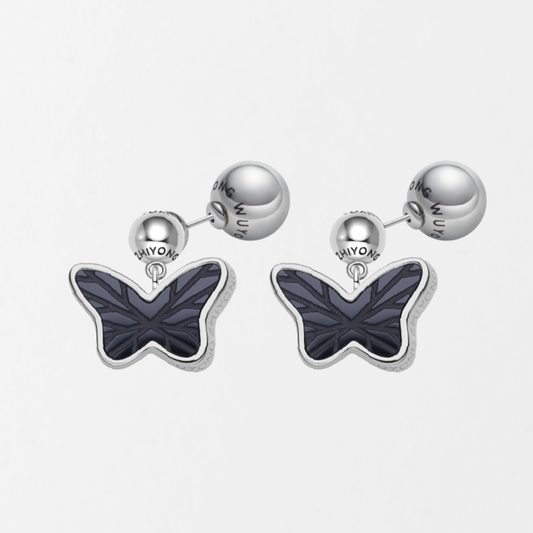 Black Butterfly Earrings